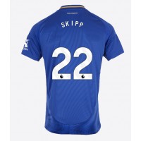 Camiseta Leicester City Oliver Skipp #22 Primera Equipación Replica 2024-25 mangas cortas